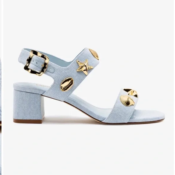 Larroudé Madison block in Maya denim - Picture 2 of 8